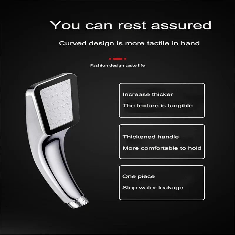300 hole ultra strong pressurized shower head, square handheld shower head, pressurized shower head, water-saving shower head