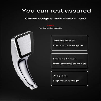 300 hole ultra strong pressurized shower head, square handheld shower head, pressurized shower head, water-saving shower head