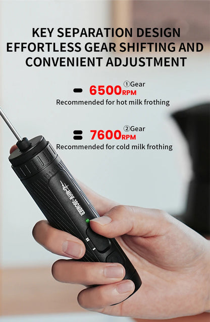 MHW-3BOMBER Official New Electric Milk Frother Handheld Wireless Blender Latte Cream Egg Beater Food Blender