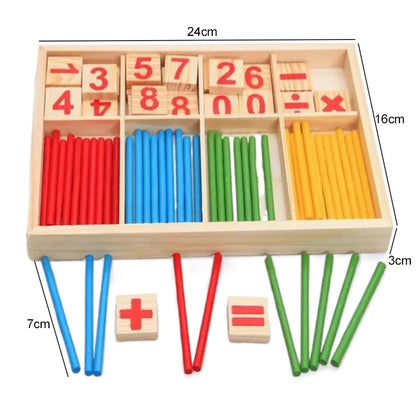 Counting Sticks Wooden/Plastic Lower Grades Mathematics Teaching Tools Office Educational Supplies Students Arithmetic Tool TMZ