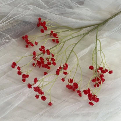 Artificial Plastic Soft Rubber Gypsophila Babys Breath Flower Branches Wedding Bouquet Floral Arrangement Accessories Home Decor