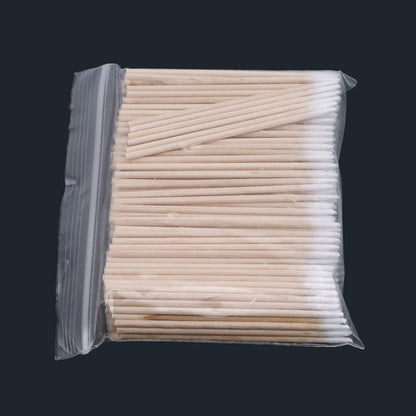 100/300/500pcs Cotton Swabs Wood Colored Pointed Embroidery Cotton Swabs Embroidery Cotton Swabs Beauty Cotton Swabs