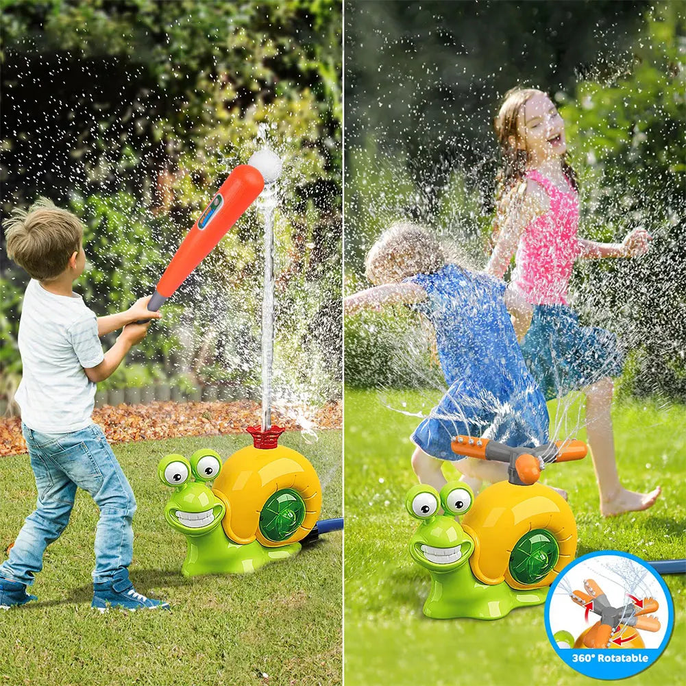 Cartoon Snail Water Sprinkler Summer Garden Lawns Water Toys Spray Water Toys for Boys Girls Summer Backyard Lawn Pool Party Fun