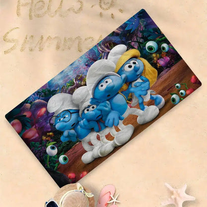 Cartoon S-Smurfs Cartoon Beach Towel Cute Kawaii Room Decor Bath Girls Children Hand Towels For Bathroom Shower