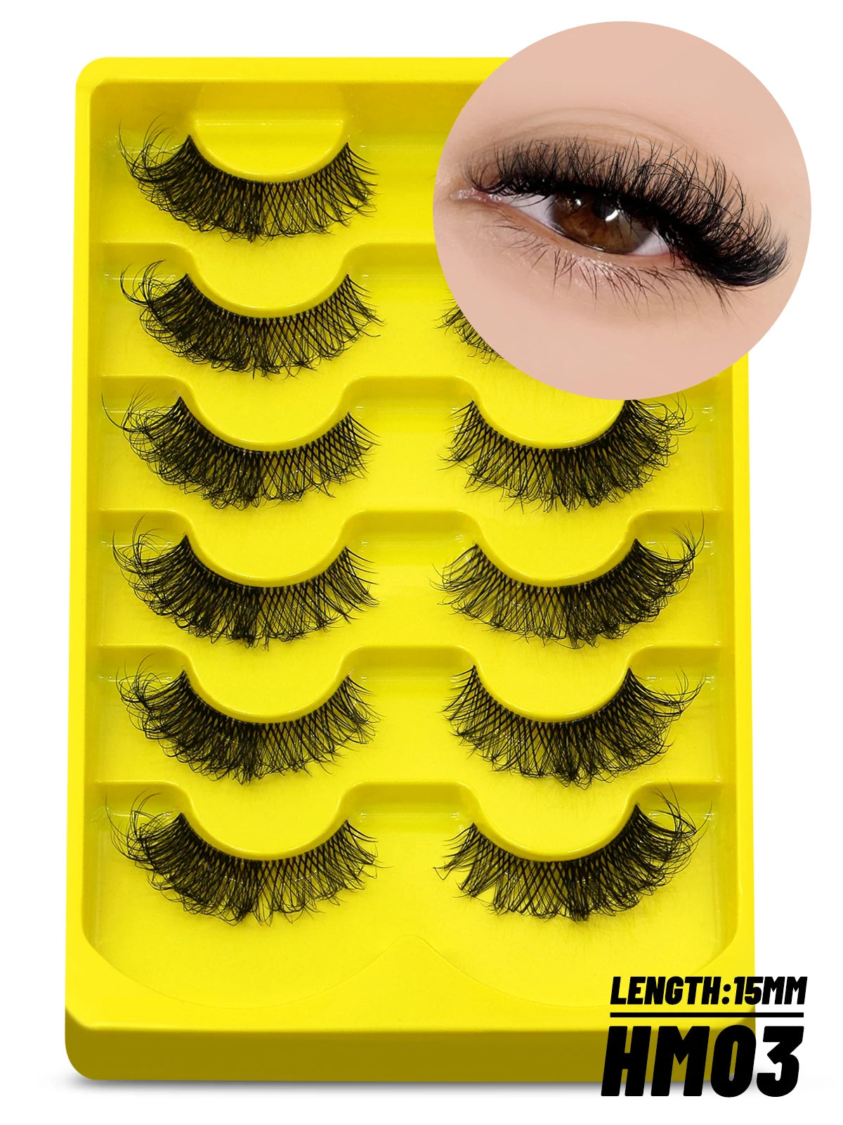 GROINNEYA Cat Eye Lashes Natural Look Mink Eyelashes Natural Look Faux Mink Wispy Soft Natural Clear Band Lashes Makeup