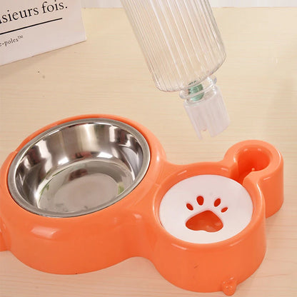 1pcs Blue Pet Dog Cat Bowl Fountain Automatic Food Water Feeder Container For Cats Dogs Drinking Pet Articles