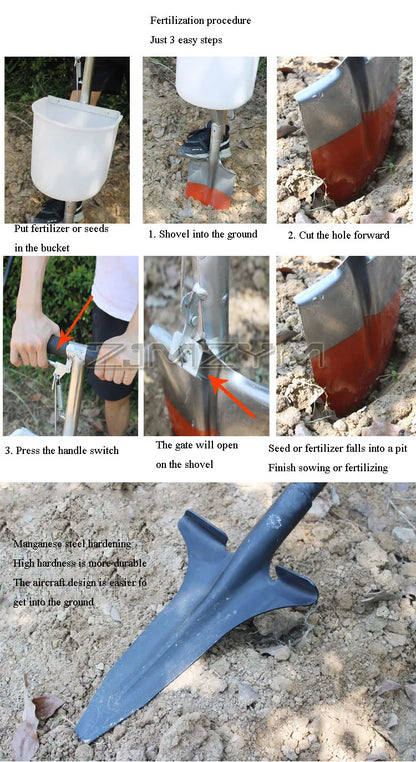 Fruit Tree Fertilizer Spreader Agricultural Hard Ground Deep Gun Small Agricultural Machine New Type Throwing Fertilizer Shovel