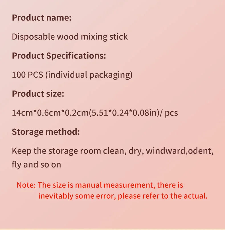 100pcs Round Disposable Wooden Coffee Stirrers Coffee Stirrer Sticks Stir Beverage Sticks Stir for Bar Cafe  or Home Use