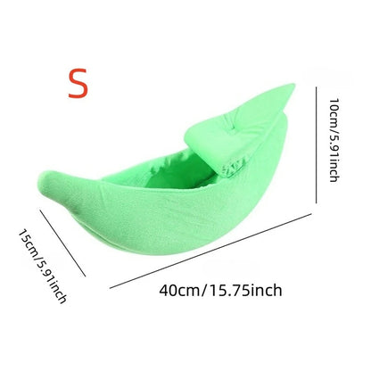 Cute Cats Beds Deep Sleep Comfort In Winter Bed Banana Shape for Cat's House Products Pets Creative Indoor Small Cat Dog Beds