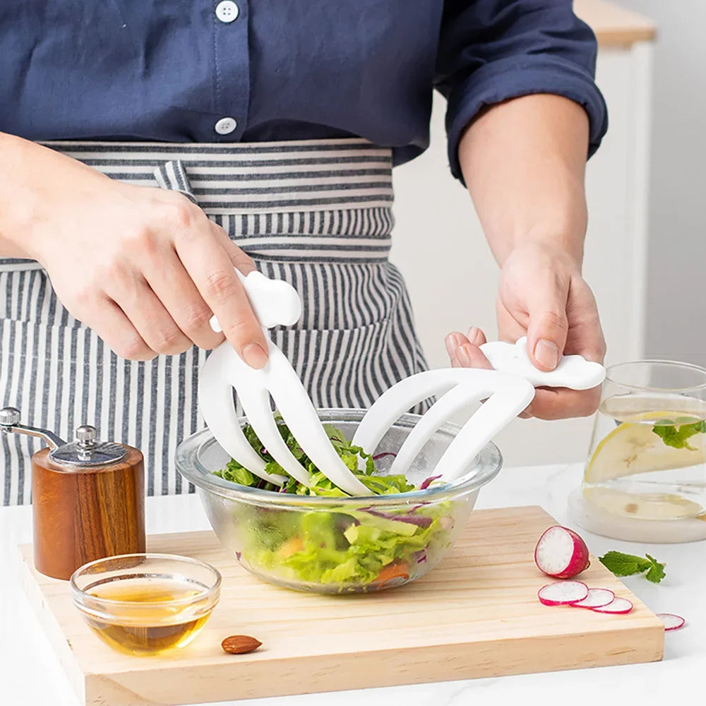 2 Pieces Salad Hands Multifunctional Salad Mixing Kitchen Utensil Tossing Tool Tool Salad Tongs Fruit Claw Salad Accessories