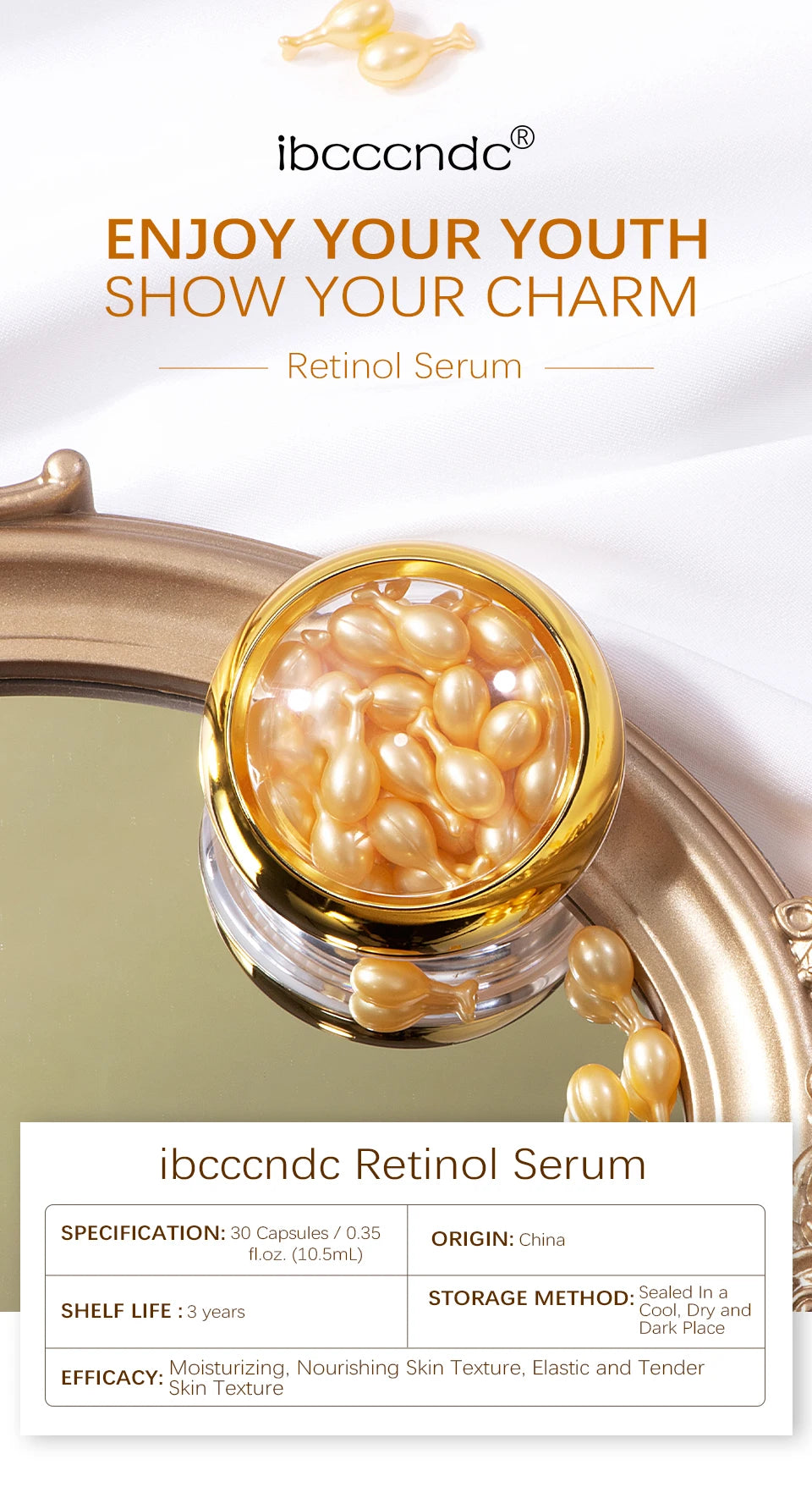90 Pcs/Bottle Retinol Serum Ceramide Capsules Night Serum Moisturizing Anti-aging Face Serum Spot Removing Cream Skin Care