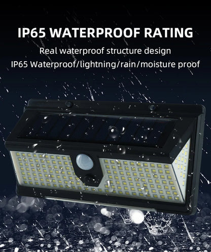 New 190 Light Red and Blue Warning Light Solar Wall Light Human Sensor Light Waterproof Garden Light Outdoor Light