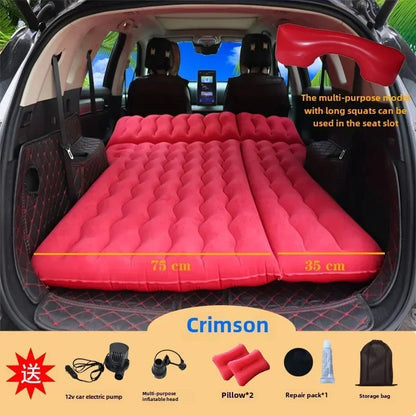 Airbed Household Outdoor Single Double Air Bed Thickened Folding Inflatable Convenient Mattress Sleep Rest for Car SUV Travel