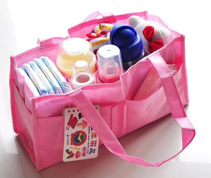 Portable Mummy Bag Bottle Storage Multi-Function Separate Bag Nappy Maternity Handbag Large Capacity Baby Tote Diaper Organizer