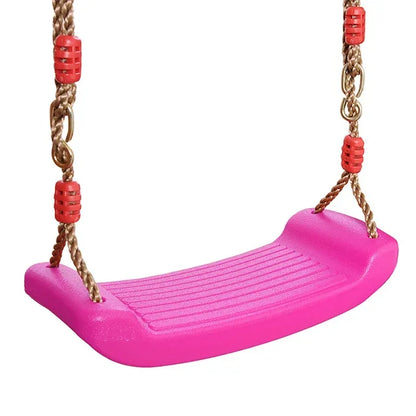 Kids Swing Flying Toy Garden Swing Kids Hanging Seat Toys with Height Adjustable Ropes Indoor Outdoor Toys Rainbow Curved Board
