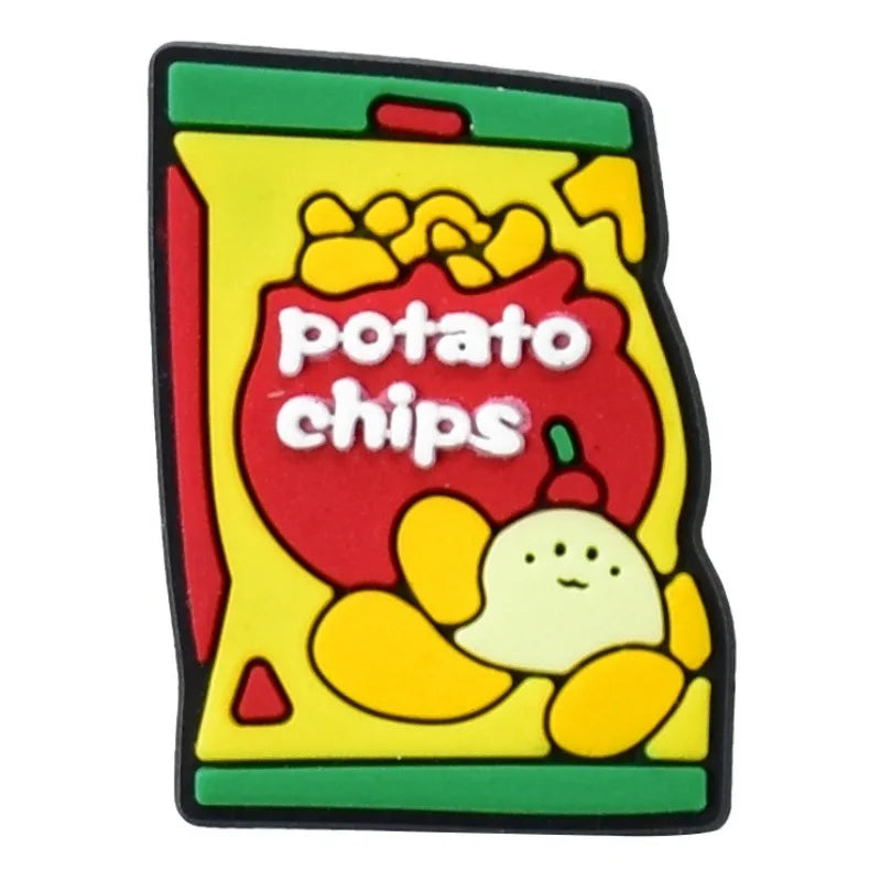 Cute Food Shoe Charms Decoration for Crocs Pin Accessories Charms Bracelet Wristband DIY Shoe Party Gifts