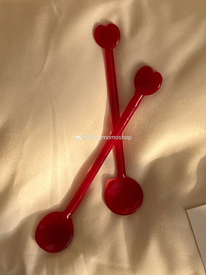 Calla Lily Animals Cartoon Bear Glass Spoon Dessert Spoon Coffee Glass Stir Spoon  Long Handle Spoon Yogurt Spoon