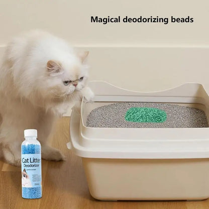 250ml Cat Litter Deodorant Beads For Kitten Toilet Artifact Pet Odor Activated Carbon Absorbs Cat Sand Stink Cleaning Supplies