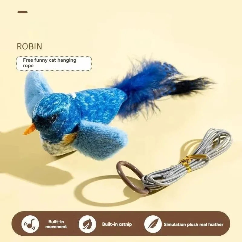 Cat Toys For Indoor Cats Interactive Cat Toy Realistic Bird Sound Cat Toy Plush Cat Toy Catnip Cat Toy for Cats Kitten Toy