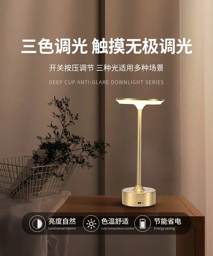 Decorative desk lamp bar bedroom camping ambient light study bedside eye protection led creative gift night light