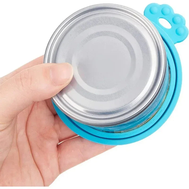 Reusable Pet Food Can Cover Portable Dogs Cat Storage Tin Cap Lid Silicone Health Pet Supplies Seal Mould Proof Pet Can Covers