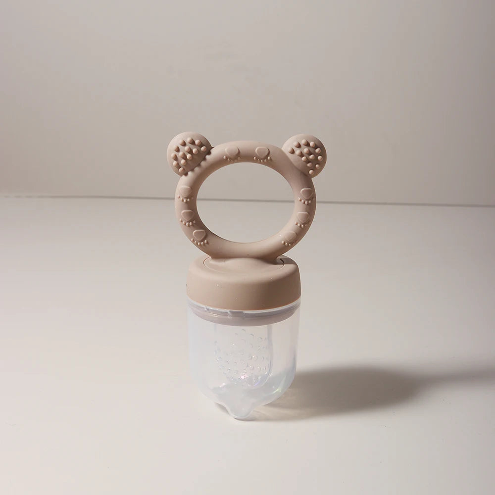 Baby Silicone Fruit Feeder – Bite & Explore Fresh Fruits cute cartoon design Chewable soft