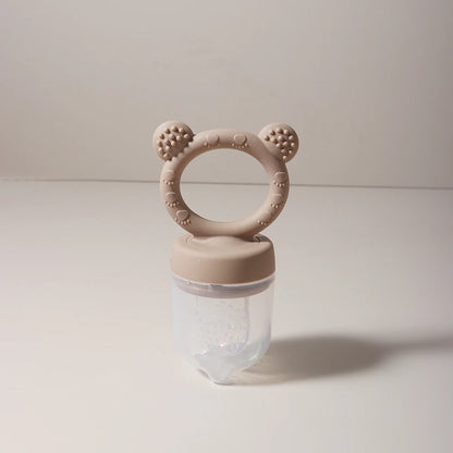 Baby Silicone Fruit Feeder – Bite & Explore Fresh Fruits cute cartoon design Chewable soft