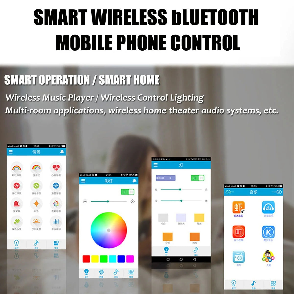 RGB Smart Ceiling Light LED Interior Home Decorative Light 42W 60W 220V Luster Dimming Remote Control WIFI Bluetooth Living Room