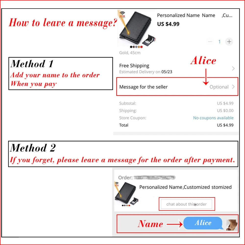 RFID Blocking Protection Men ID Credit Card Holder Wallet Leather Metal Aluminum Business Bank Card Case CreditCard Cardholder