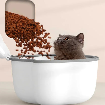 Large Dog Food Storage Bucket Pet Food Storage Bucket Food Seal Moisture-proof Cat Dry Food Bucket Storage Box Pet Dog Feeders