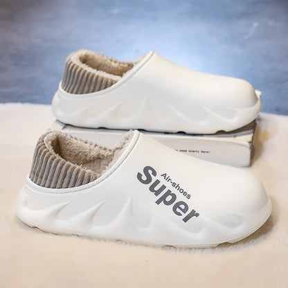 Plus Size 4849 Winter Men Slippers Warm Fur Home Slippers for Men Fashion Plush House Cotton Shoes Womens Wear Slides New