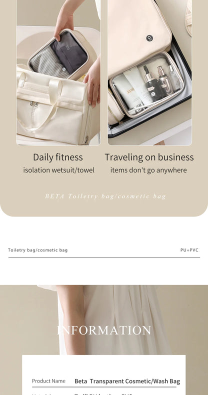 Tianzong Toiletry Bag Portable Travel Business Trip Cosmetics Cosmetics Bag Waterproof Transparent Cosmetic Bag