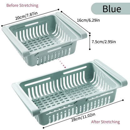 Fridge Organizer Box Multifunctional Refrigerator Preservation Pull-Out Type Classification Shelf Fresh Divider Layer Shelf