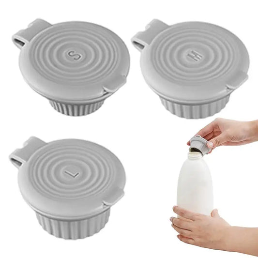3pcs Inverted Bottle Cap Bottle Emptying Caps Kit Inverted Caps Flipping Bottle Caps Set For Bathroom Lotions and Shampoos