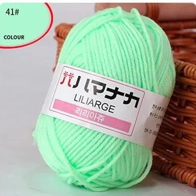 Multi-purpose 25g/ball Milk Cotton Yarn for DIY, Handmade Crafts, Amigurumi, Hats, and Bags