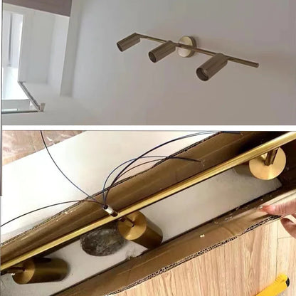 LED Track Light GU10 Aluminum Ceiling Light Modern Golden Tracking Lighting Fixture Clothing Shop Spotlights