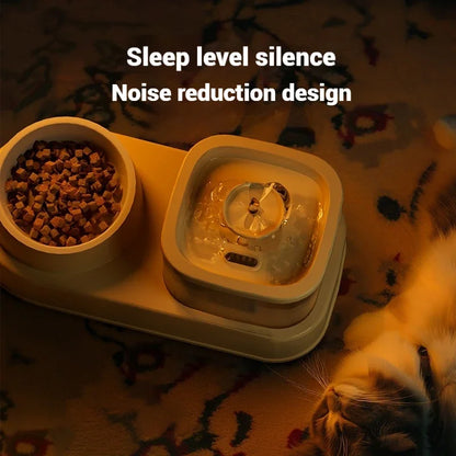 Fountain for Cats Auto Pet Fountain Filter Electric Mute Cat Drinker Bowl Pet Feeder 2in1 Recirculate Drinker Cat Water Fountain