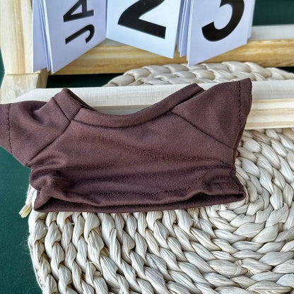 20cm Cotton Doll Clothes Fashion T-shirt Clothes Doll Overalls Suit Casual Wears Overalls Pants Dolls Clothes Accessories