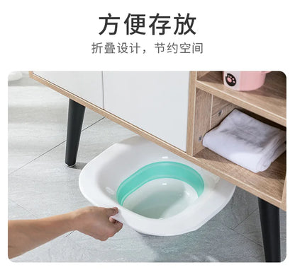 Bath for Toilet Hemorrhoids  for Postpartum Pregnant-Women or Hemorrhoids, Foldable Hangable Storage Large-Capacity Private Care