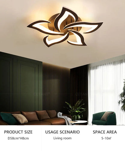 Modern Led Ceiling Light With Creative Petal Design For Decorating Living Rooms Bedrooms Entrances Corridors Balconies Lighting