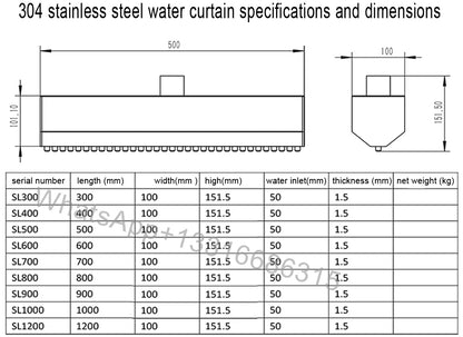 304 Water Curtain Flowing Water Wall Water Screen Water Curtain Wall Rain Curtain Curtain Water Feature Fountain Waterfall