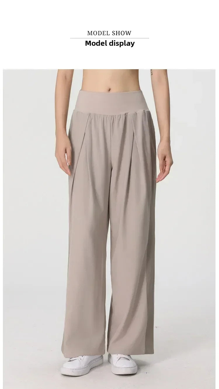 Yoga Pants Outdoor Loose Athletic Casual Pants Running Fitness Wide Leg Pants