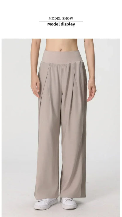 Yoga Pants Outdoor Loose Athletic Casual Pants Running Fitness Wide Leg Pants