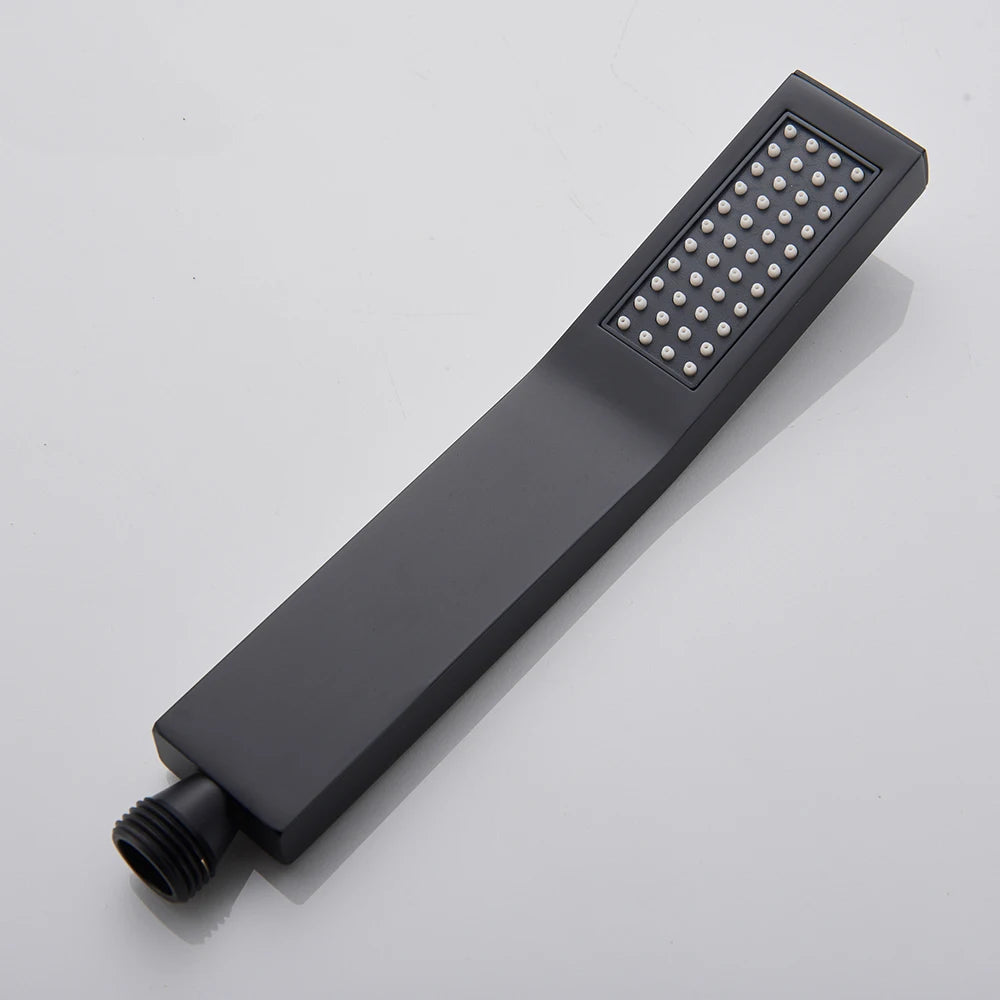 Uythner Handshower Head Brass Shower Head Square Handheld Head Replace Head Faucet Accessory Brass Material