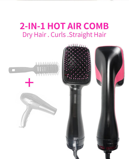 Hair Dryer Brush Portable Hot Air Brush Blow Dryer with Comb One Step Hair Dryer Comb Blower Brush Hair Straightener