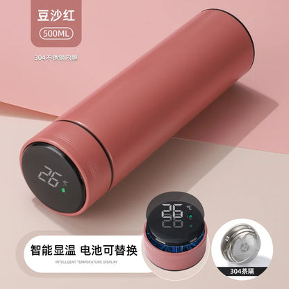 2024 New Temperature Display Thermos Keeps Cold And Heat Thermal Bottle Stainless Steel Thermos For Baby Children Kids Terms