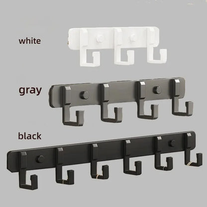 Hooks Over The Door 6 Hooks Clothes Coat Hat Towal Hanger Bathroom Organizer Rack By Hanger Holder Home Kitchen Accessories