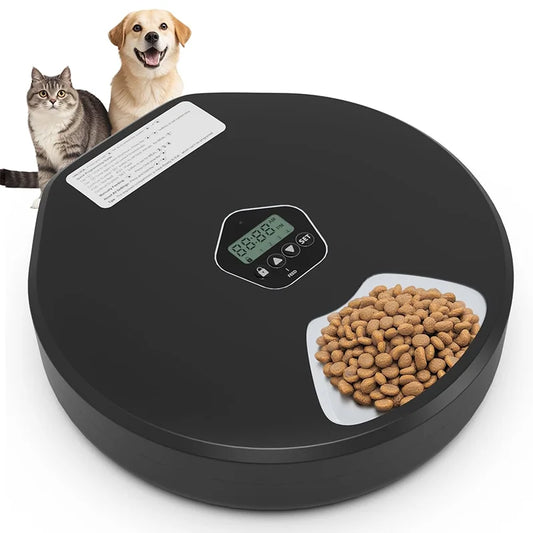 Automatic Wet/Dry Food Pet Feeder 5-Meal Timer Dispenser Programmable Smart Feeder for Cat/Dog Small Pet Supplies