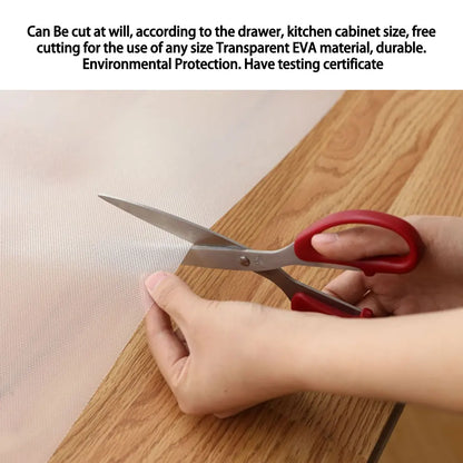 Shelf Liner Non-Slip Cupboard Cabinet Pad Transparent EVA Drawer Mat Fridge Roll Kitchen Bedroom Computer Desk Protection Mat