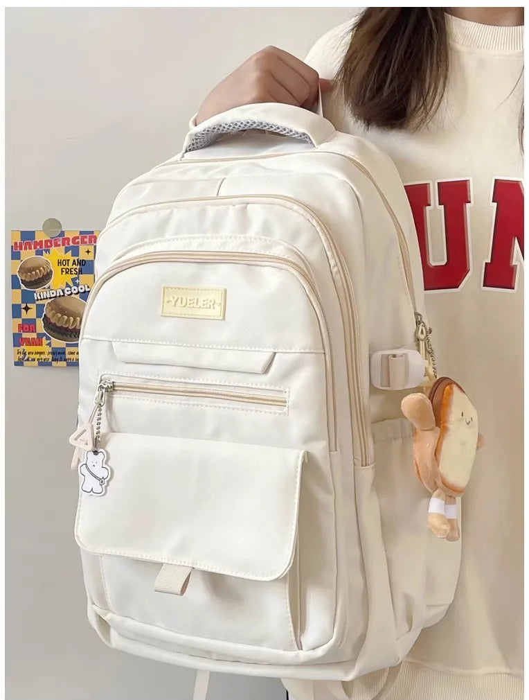 Japanese style Junior High School Large Capacity Backpack High School Student school bags Simple and Versatile Laptop Backpacks